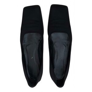 Prada Black Square-Toe Flats